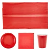 Card Factory Red Party Tableware Bundle - 8 Guests