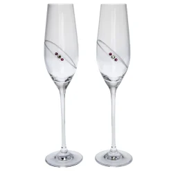 Sale Ring Champagne Flutes - Set of 2 Glassware|New Home Gifts