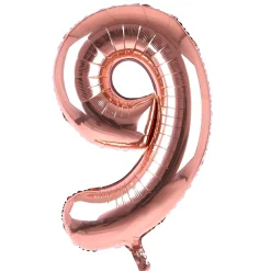 Kids Card Factory Rose Gold Number 9 Giant Foil Helium Balloon INFLATED