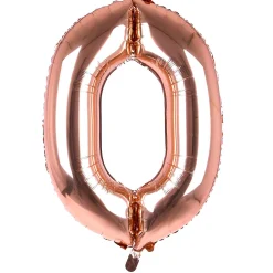 Kids Card Factory Rose Gold Number 0 Giant Foil Helium Balloon INFLATED