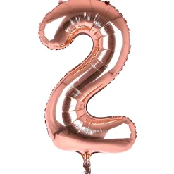 Rose Gold Number 2 Giant Foil Helium Balloon (Deflated) Kids 21St Birthday|Birthday Party