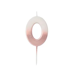 Rose Gold Ombre Number Cake Candle (0-9) Cake Candles|Birthday Party