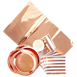 Online Rose Gold Party Tableware Bundle - 16 Guests Tableware|Wedding Party