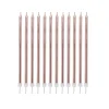 Card Factory Rose Gold Tall Skinny Cake Candles - Pack of 12