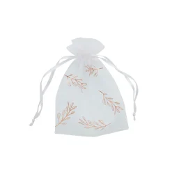 Card Factory Rose Gold Vine Organza Bags - Pack of 10
