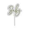 Sage Baby Acrylic Cake Topper Cake Candles|Baby Shower Party