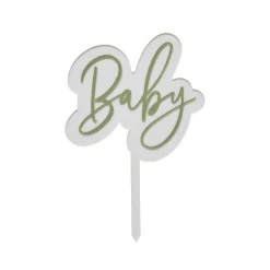 Sage Baby Acrylic Cake Topper Cake Candles|Baby Shower Party