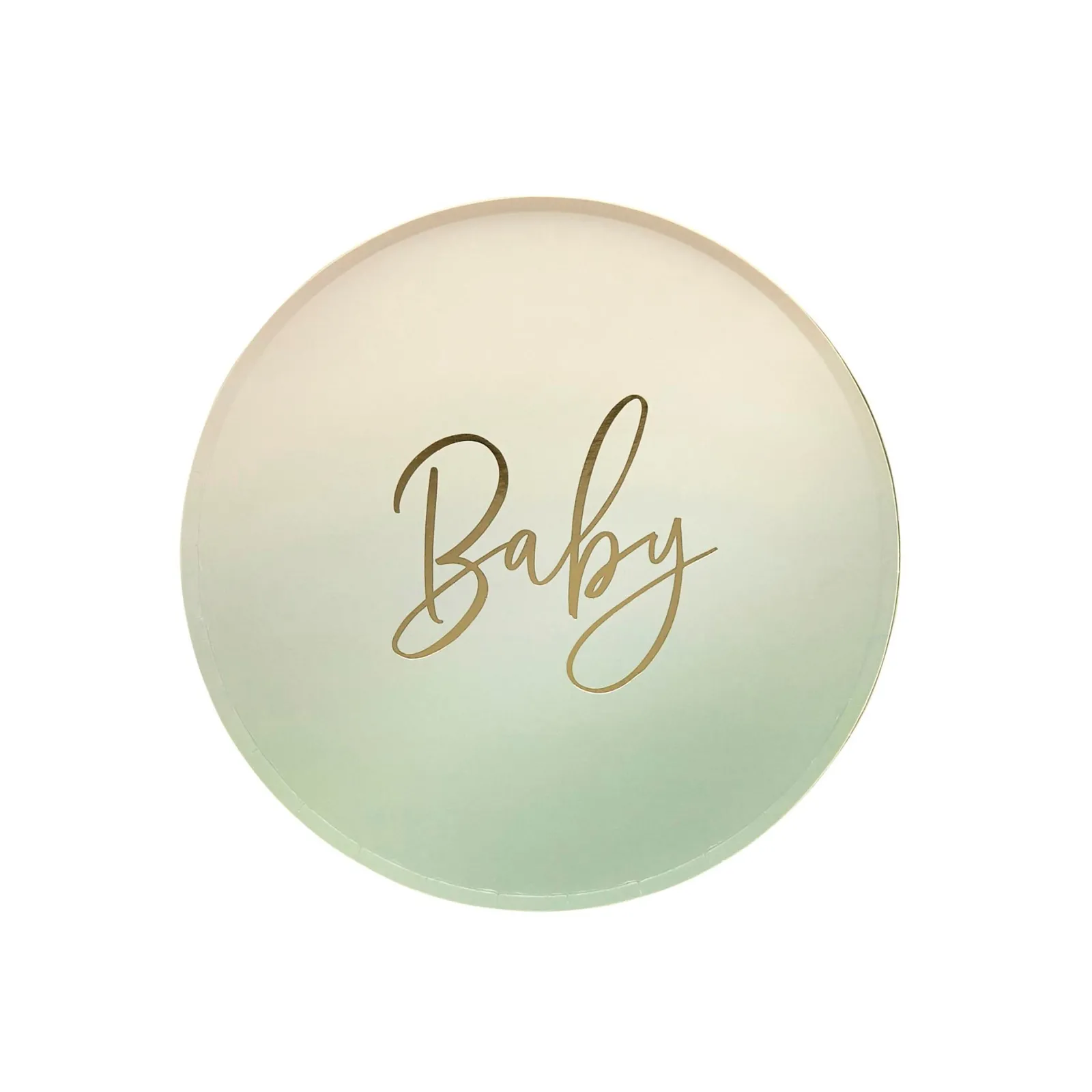 Outlet Sage Baby Paper Plates - Pack of 8 Tableware|Baby Shower Party