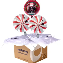 Kids Card Factory Santa Stop Here Balloon Bouquet - DELIVERED INFLATED!