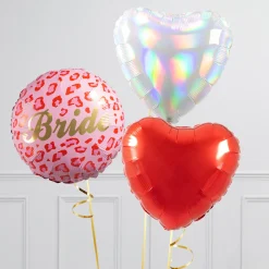 Card Factory Sassy Bridal Hearts Balloon Bundle - DELIVERED INFLATED!