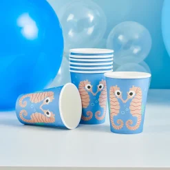 Outlet Seahorse Paper Cups - Pack of 8 Tableware|Birthday Party