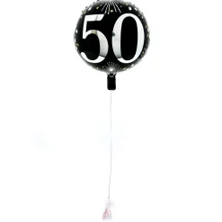 Outlet Silver & Black 50th Birthday Balloon & Lindt Chocolate Box 50Th Birthday|Balloons For Him