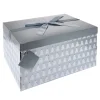 Kids Card Factory Silver & White Trees Flat-Pack Christmas Gift Box