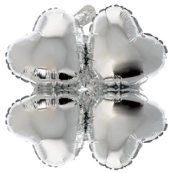 Card Factory Silver Air-Fill Hearts Balloon Base