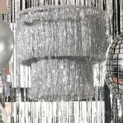 Card Factory Silver Fringe Chandelier