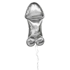 Silver Jumbo D*ck 40-Inch Foil Helium Balloon Hen Party|Balloons For Her