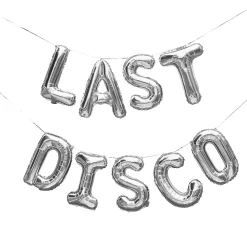 Discount Silver Last Disco Foil Balloon Garland Banners & Bunting|Hen Party