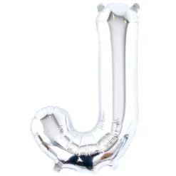 Clearance Silver Letter J Air-Inflated Balloon Balloons For Him|Helium Balloons