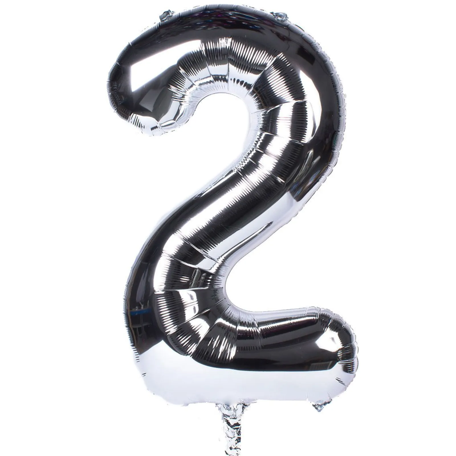 Card Factory Silver Number 2 Foil Giant Helium Balloon - Uninflated
