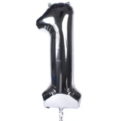 Card Factory Silver Number 1 Giant Foil Helium Balloon INFLATED