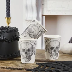 Card Factory Skull Paper Cups - Pack of 8