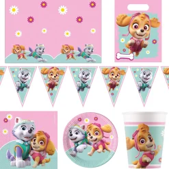 Card Factory Skye & Everest Paw Patrol Party Tableware & Decorations Bundle - 16 Guests