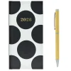 Card Factory Slim Polka Dot 2026 Boxed Diary With Pen
