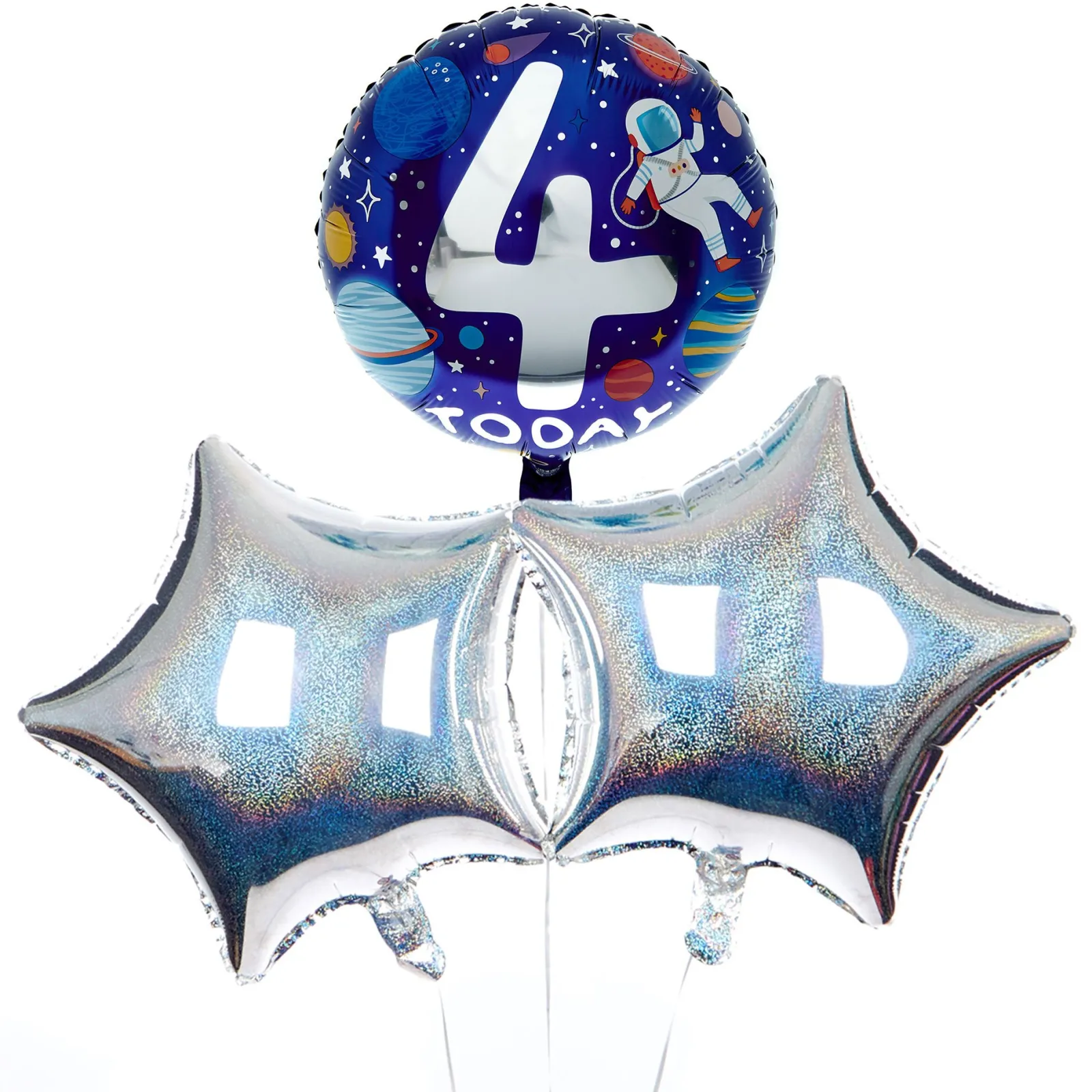 Online Spaceman 4th Birthday Balloon Bouquet - DELIVERED INFLATED! Birthday Party|Balloons For Him