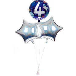 Online Spaceman 4th Birthday Balloon Bouquet - DELIVERED INFLATED! Birthday Party|Balloons For Him