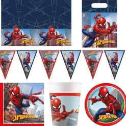 Online Spider-Man Crime Fighter Party Tableware & Decorations - 16 Guests Tableware|Birthday Party