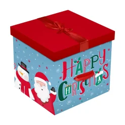 Kids Card Factory Square Flat Pack Cute Christmas Gift Box