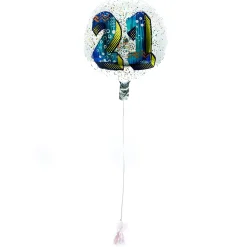 Card Factory 21st Birthday Balloon & Lindt Chocolate Box
