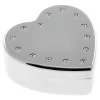 Stainless Steel Diamante Heart-Shaped Jewellery Box Jewellery & Keepsakes|Anniversary Gifts