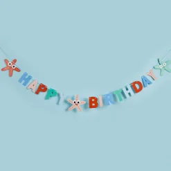 Discount Starfish Happy Birthday Card Banner Banners & Bunting|Birthday Party