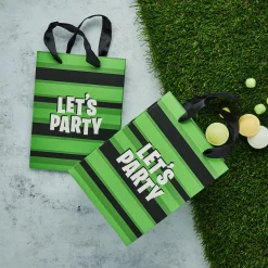 Card Factory Striped Let's Party Party Bags - Pack of 5
