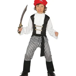 Card Factory Striped Pirate Children's Fancy Dress Costume