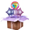 Kids Card Factory Super 7th Birthday Balloon Bouquet - DELIVERED INFLATED!
