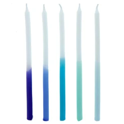 Card Factory Tall Blue Gradient Cake Candles & Holders - Pack of 10