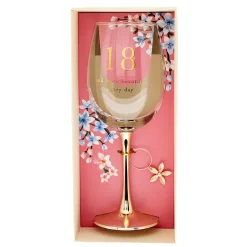 Card Factory 18th Birthday Wine Glass