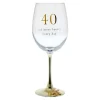Clearance 40th Birthday Wine Glass 40Th Birthday|Glassware