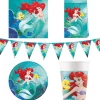 Card Factory The Little Mermaid Party Tableware & Decorations Bundle - 16 Guests