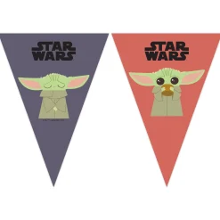 Card Factory The Mandalorian Birthday Party Tableware & Decorations Bundle - 16 Guests