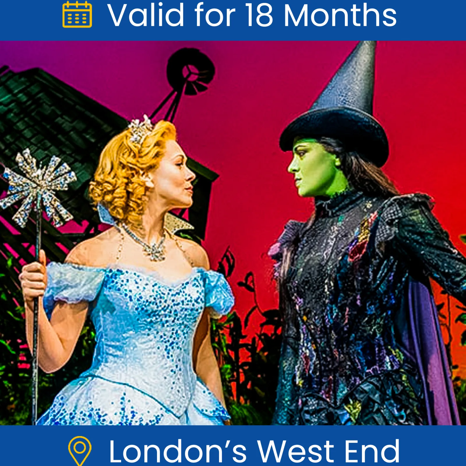 Card Factory Tickets to Wicked & a Meal for Two Gift Experience Day