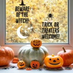 Online Trick Or Treat Window Clings - Pack of 4 Halloween Party