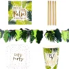 Online Tropical Party Tableware & Decorations Bundle - 10 Guests Tableware|Anniversary Party