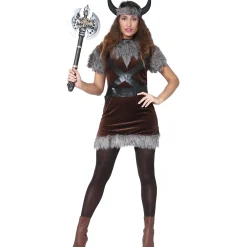 New Viking Woman Adult Fancy Dress Costume Fancy Dress|Halloween Party