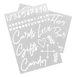 Card Factory Wedding Letter Stencils - Pack of 4
