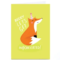 Outlet Whale & Bird Personalised Card - Let's Get Infoxicated! Funny|Congratulations