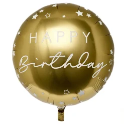 Kids Card Factory White & Gold Happy Birthday 31-Inch Foil Helium Balloon