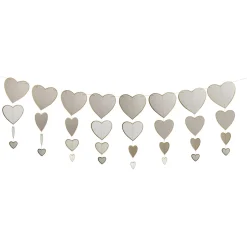 Clearance White & Gold Hearts Card Garland Banners & Bunting|Engagement Party